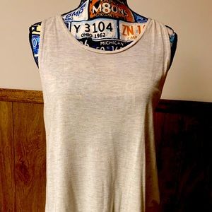 Tan tank top XL old navy, used, small hole at hem